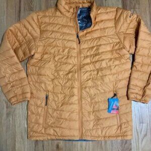 Columbia Omni-Heat Men's Orange Puffer Jacket Sz LT